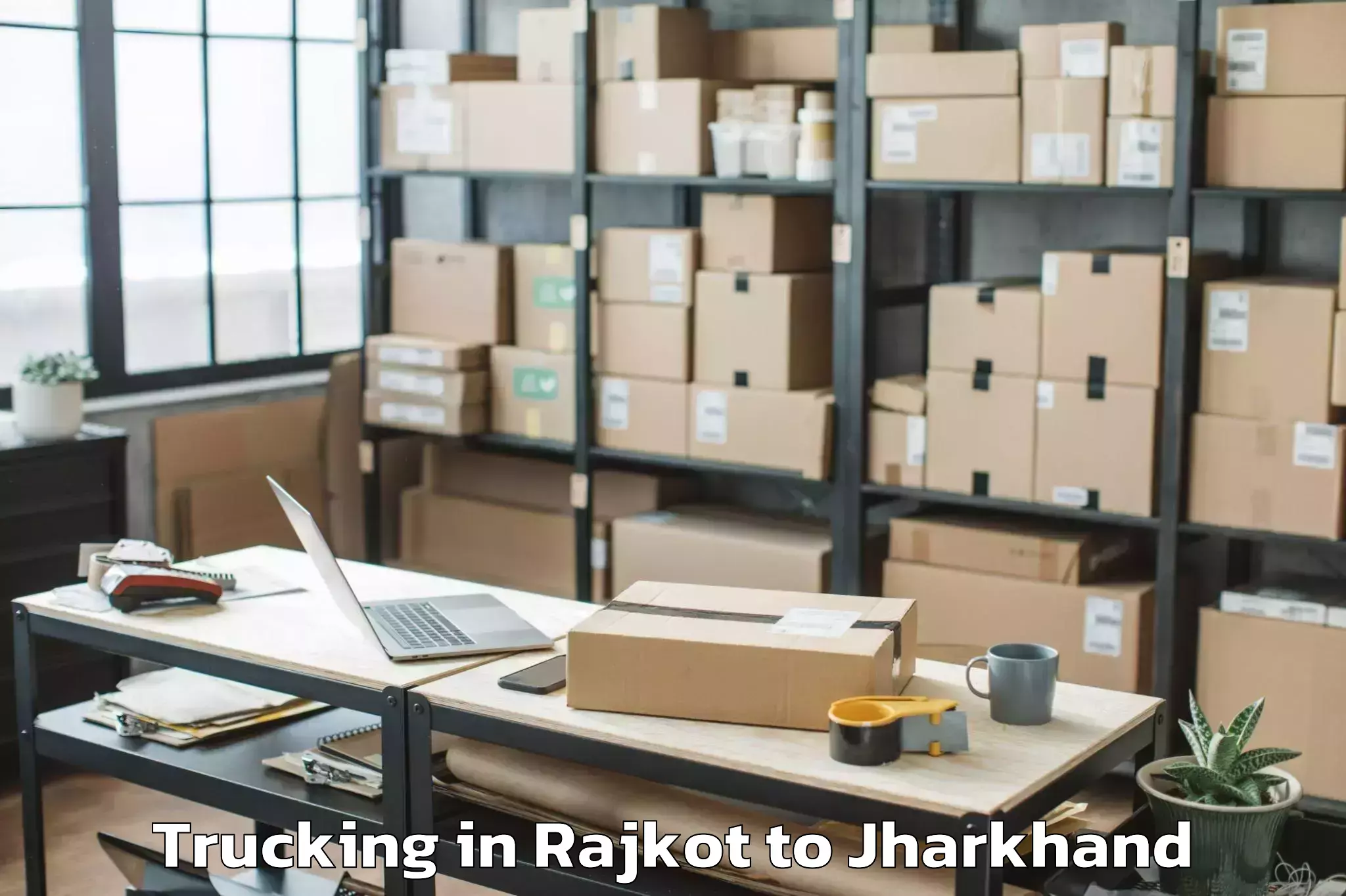 Book Rajkot to Chatra Trucking Online